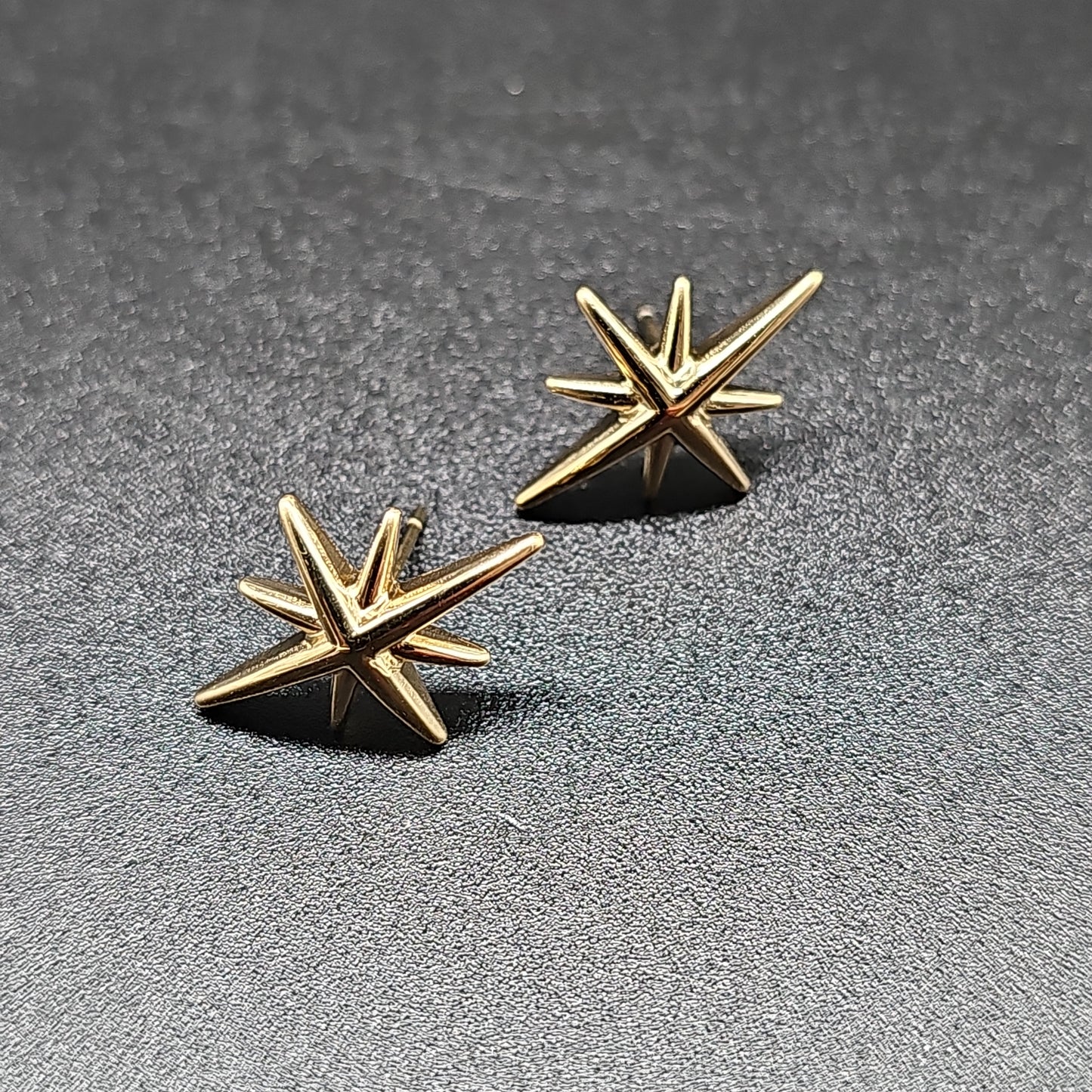 Clous d’oreilles acier inoxydable – Étoile Polaire doré ou argenté