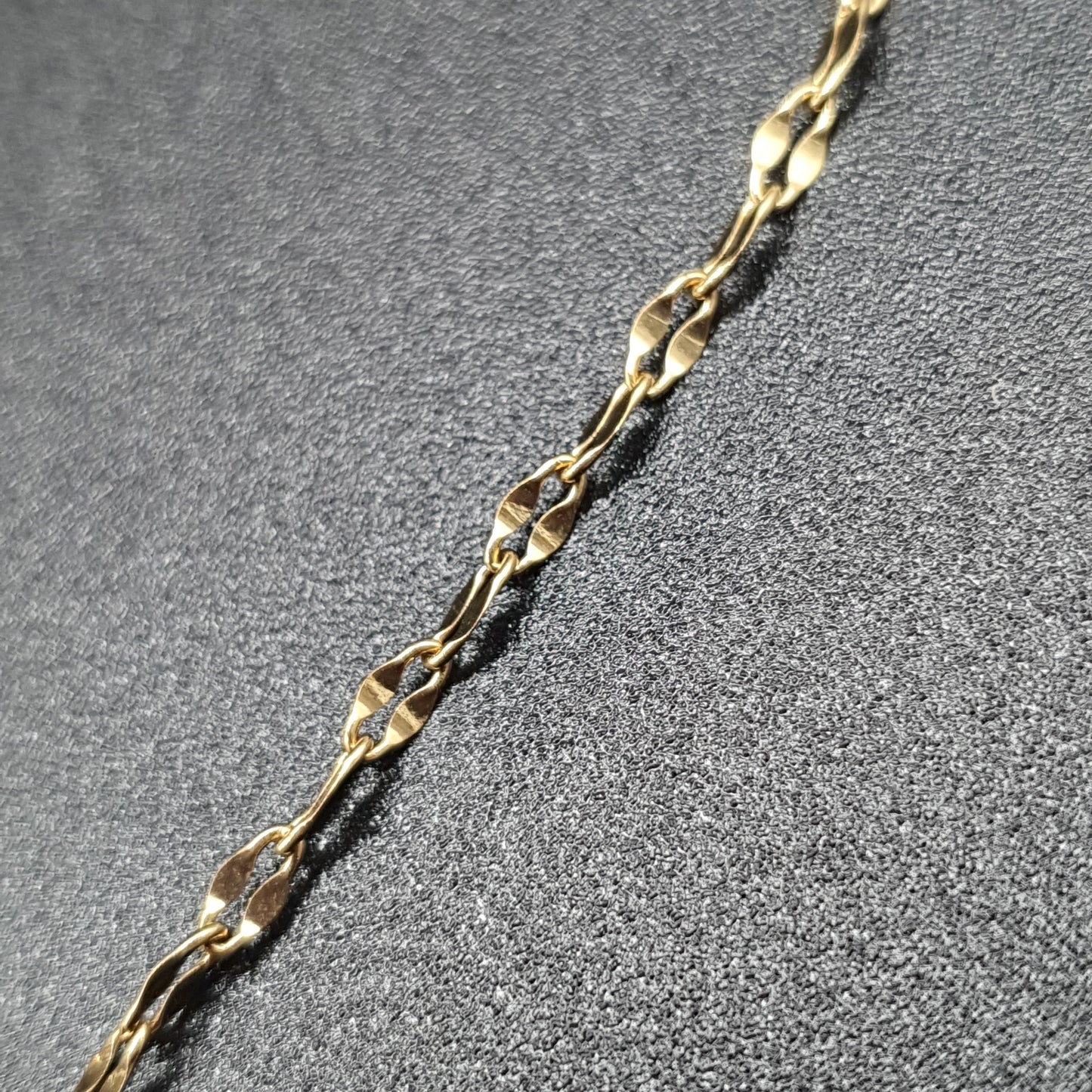 Parure collier et bracelet dorés maille torsadée cœur