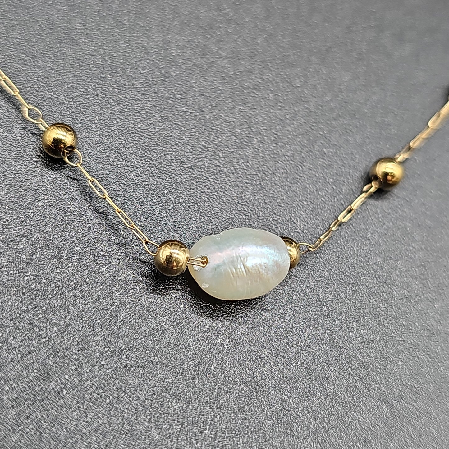 Fine stainless steel chain bracelet – beads and reconstituted stones, gold or silver plated