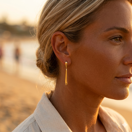 Precious Teardrop Earrings - Gold or Silver