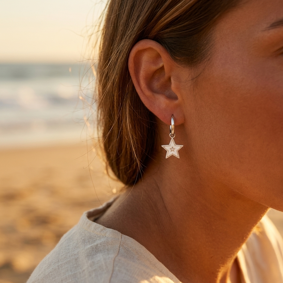 Silver Star Earrings – Hypoallergenic Stainless Steel