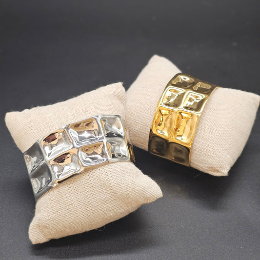 Bracelet Manchette Doré ou Argenté – Acier Inoxydable