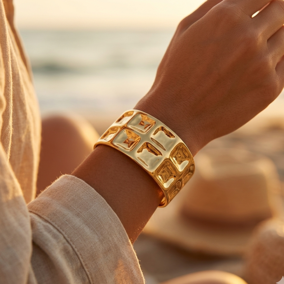 Gold or Silver Cuff Bracelet – Stainless Steel